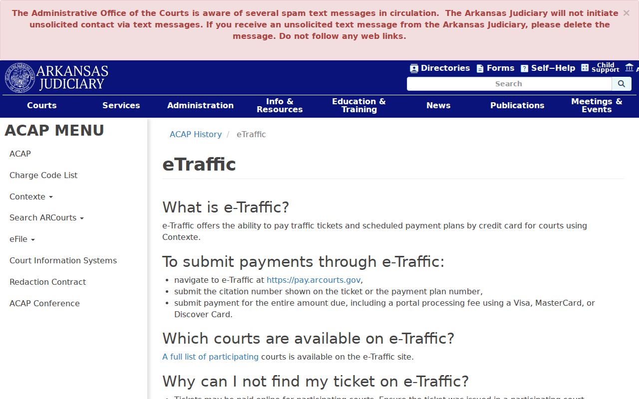 Lincoln County traffic warrant Arkansas eTraffic court payment explanation